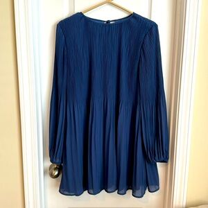 Lined navy dress